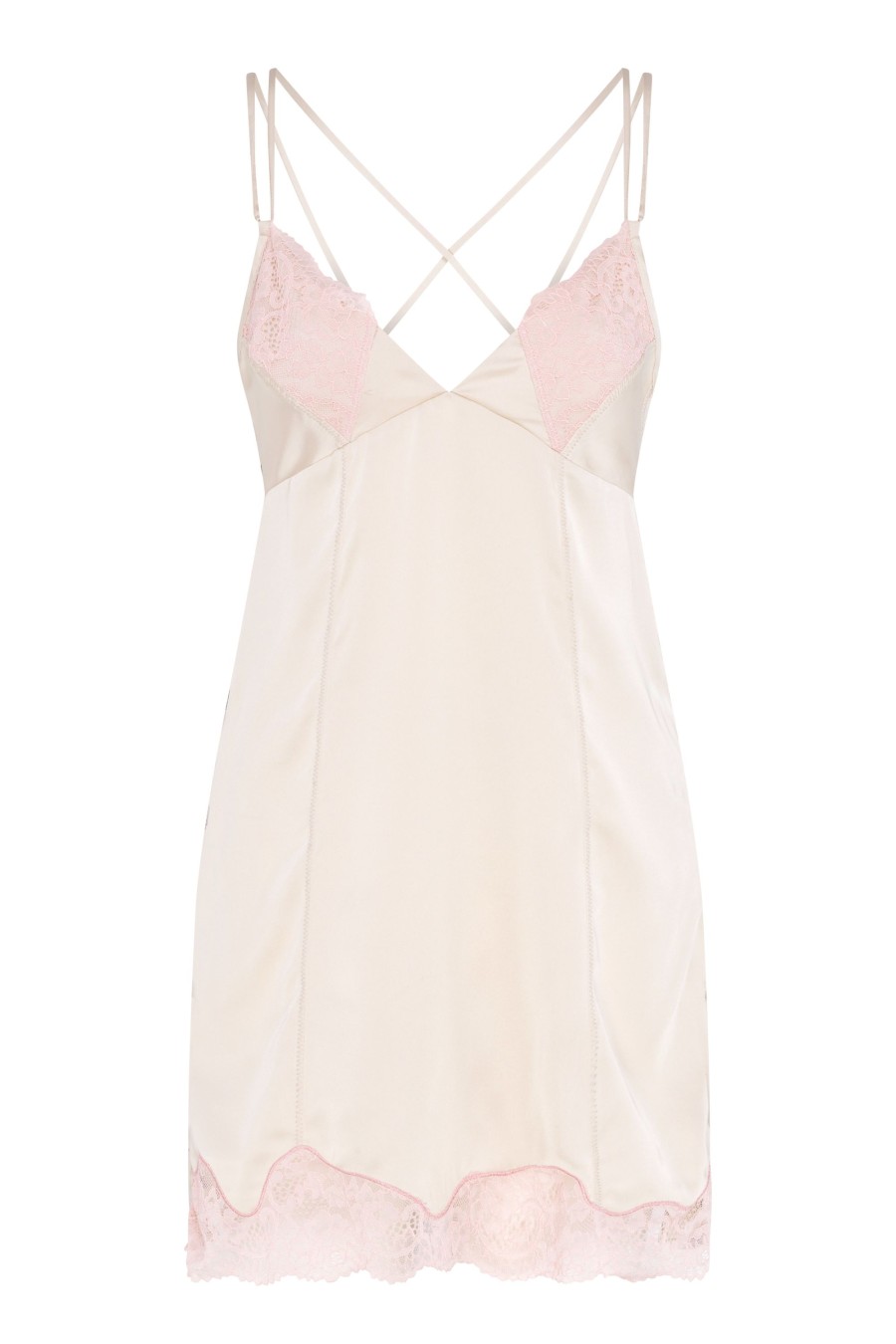 Loungewear Wild Lovers | Debra Dress Ivory / Pink